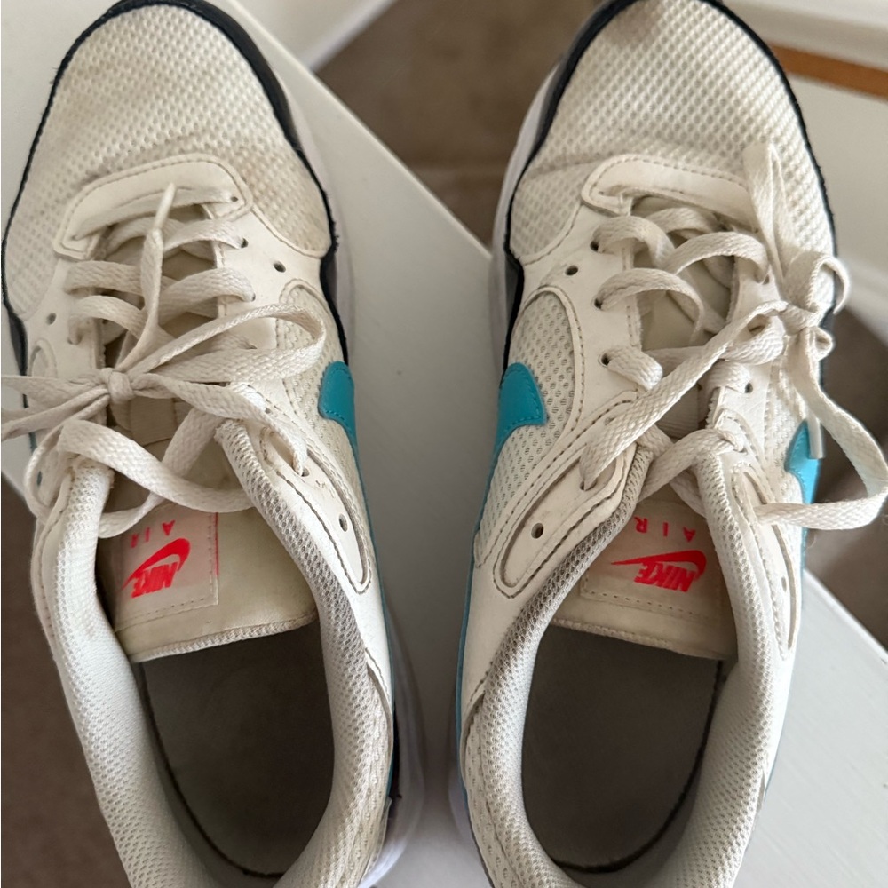 Nike Air Cream and Blue Sneakers